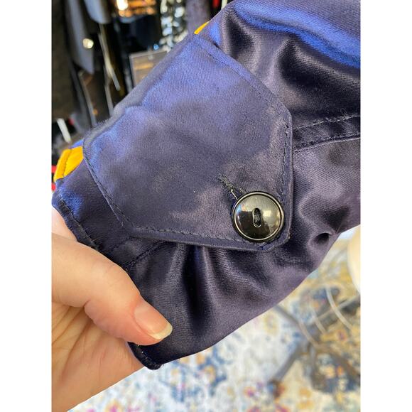 vintage 1950s reversible cropped satin womens letterman jacket s/m tennis H - Picture 7 of 8